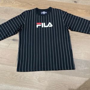 Fila classic black pin stripped long sleeve .